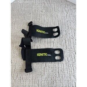 Ignite By SPRI Leather Workout Power Weightlifting Straps Wraps Grips.